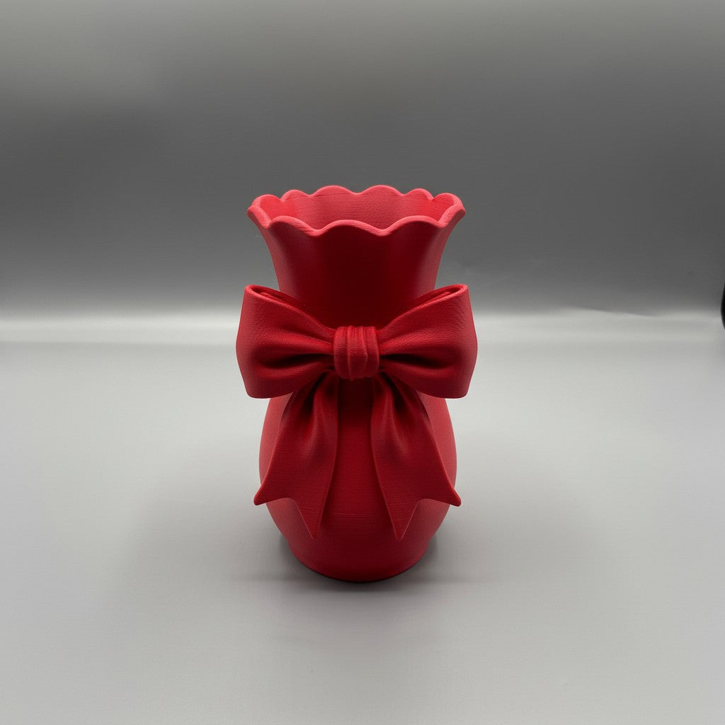 Kurdeleli Zarif Çiçek Vazosu