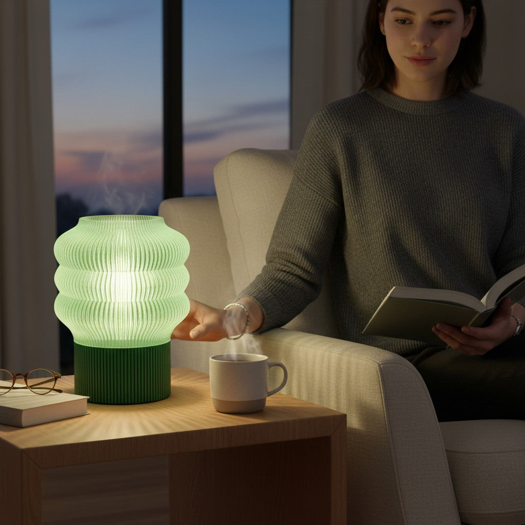 Modern Şeffaf Dokulu Masa Lambası